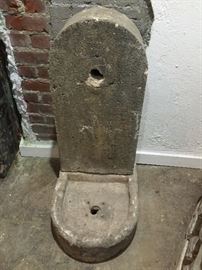 Antique Hand-Carved Imported French Limestone Fountain; Paris, France, Ca. Late 17th to Early 18th Century; Height 40 inches (approx).