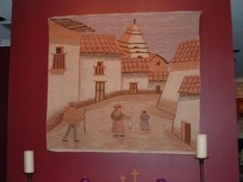 Nice large folk art wall hanging