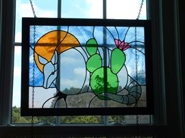 Armadillo stained glass