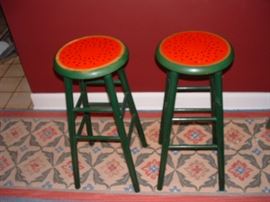 Wood watermelon stools