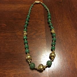Jade & 14K Necklace 