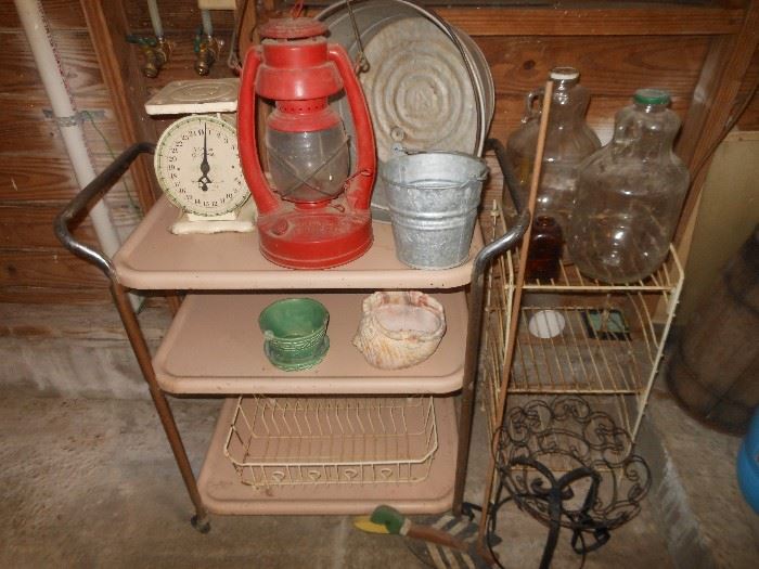American Family scale, Embury # 2 lantern, vintage cart & MORE