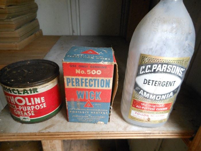 Sinclair Litholine Grease can & other