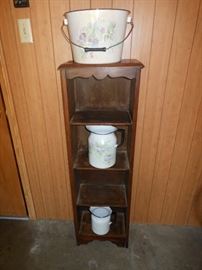 Enamelware & curio shelf
