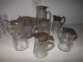 Antique syrup pitcher collection