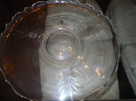 Pineapple pattern cake plate
