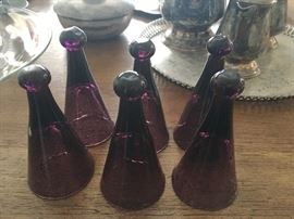 French "Bottom's Up" shot glasses