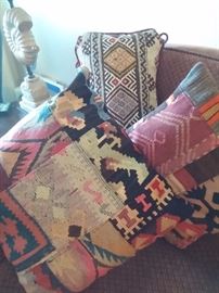 Hand woven Turkish Kim throw pillows