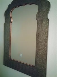 10 hammered wall mirror from India