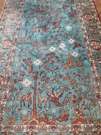 Hand Knotted Silk Rug from Shanghai China