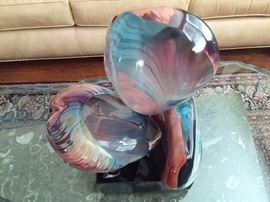Dino Rosin "ll Bacio"(The Kiss) Hand Blown Murano Glass Figurine from the Studio Rosin on the island of Murano, Italy . Inspired by Italian Expressionist painter Amedeo Modigilani & Spanish Painter Pablo Picasso