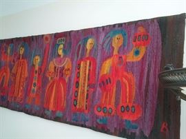 Hand woven wall tapestry from Poland 8'4" × 42" High