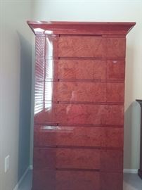 Excelsior " Firenze" Rosewood, laquer finish Bedroom Furniture Made in Italy. This piece could be used in just about any room. Great versatile piece.