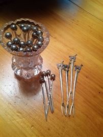 Sterling Silver set of vintage cocktail Forks