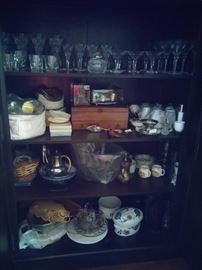 Val st. Lambert cut crystal stemware Rosenthal China Sterling Silver Serving Plate, Bowl, Goblet, and Many more wonderful items