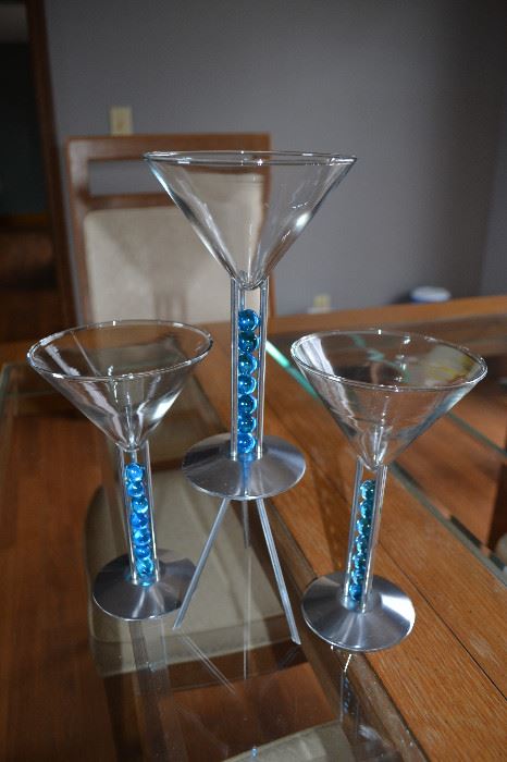 Signed, collectible martini glasses.