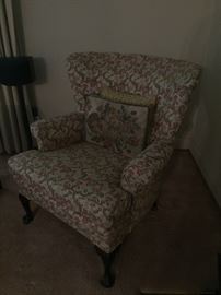 floral patterned chair