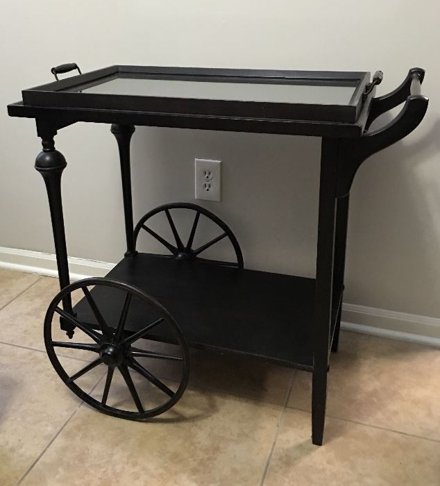 Very Nice Rolling Tea Cart (Removable Glass Top)