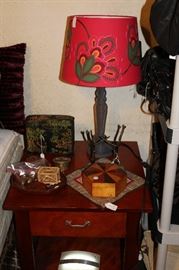 furniture end table and decor