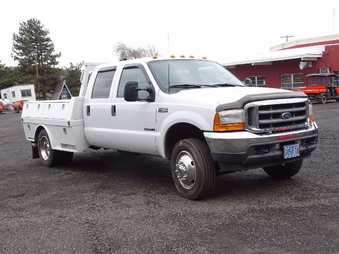 Ford crew cab dually utility truck