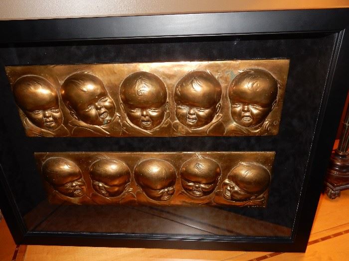 Plaster mold of the Dionne Quintuplets