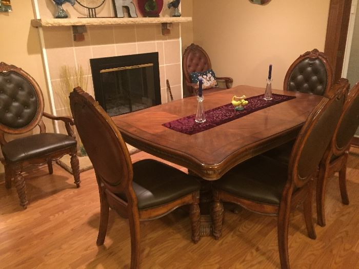 SOLD---Dining room table and chairs $800 