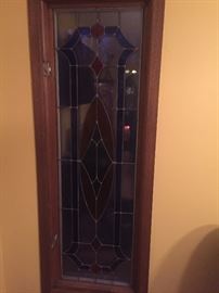 Sold--- Large Stainglass window beautiful coloring $400 