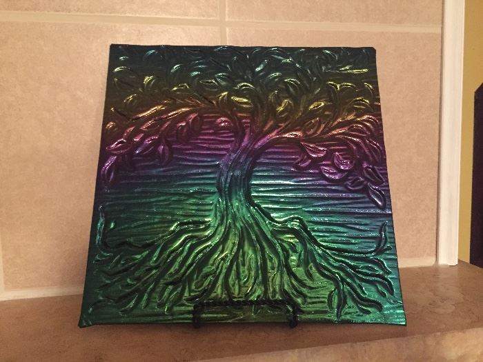 Handmade Tree of life Stain glass $125 *BUY IT NOW PAYPALL*