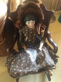 Antique china head doll
