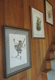 Three of eight signed lithographs by Ray Harm