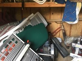 Shed with yard items