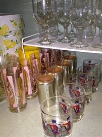 Assorted glassware