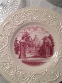 Wedgwood plates of "The Gate" of Randolph-Macon Woman's College 