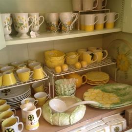 Fun yellow and green serving dishes