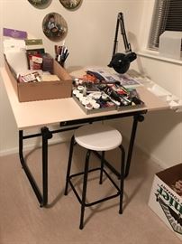 Drafting table with stool 
