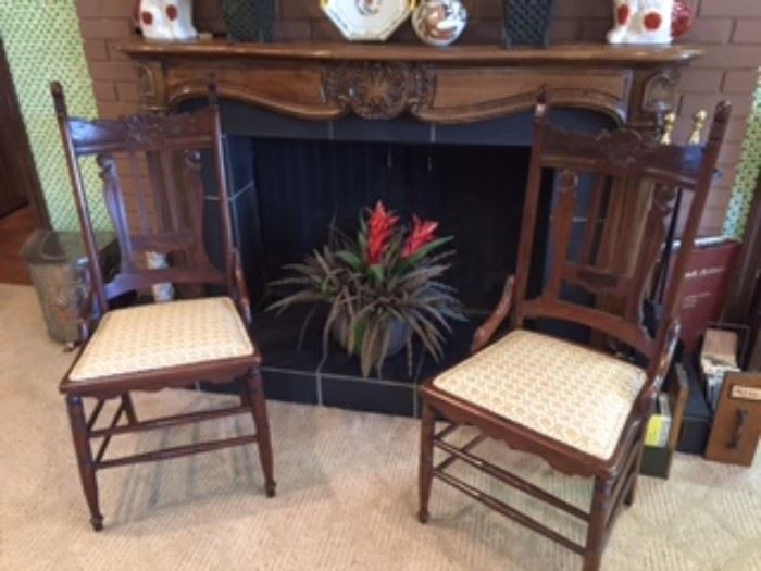 Beautiful Walnut Victorian - Eastlake style chairs