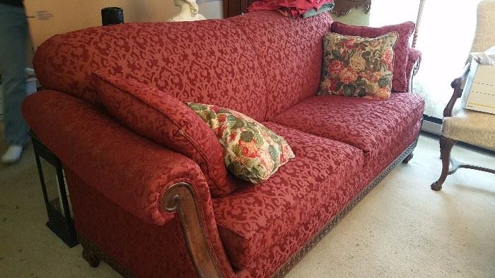 Laura Ashley sofa in royal red upholstery - gorgeous!