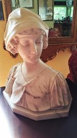 Gorgeous, large marble bust "Tranquility".  Yes, she is really marble.