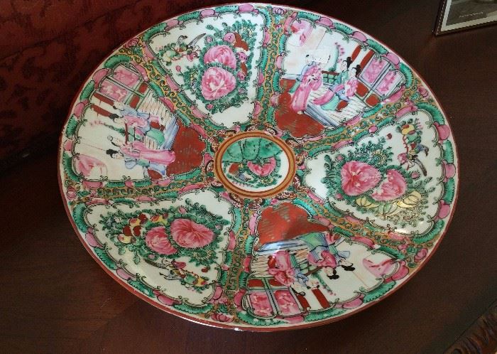 approx 14" 'Rose Medallion' charger - nice