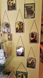 Hand painted on glass - window hangers