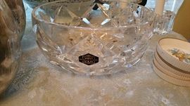 detail of St. Louis crystal large bowl