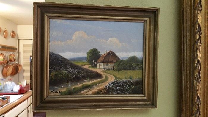smaller oil painting - signed A. Berg