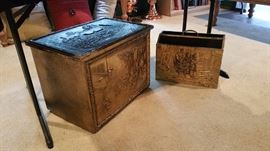 brass storage box and magazine rack - nice!