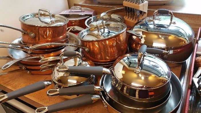 Martha Stewart cookware - copper clad and stainless