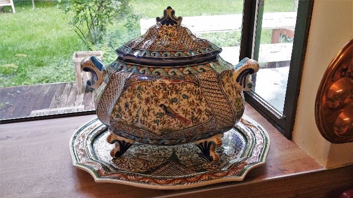 Portugal large tureen with platter