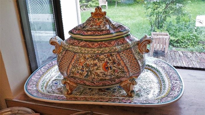 large Portugal tureen with platter #2