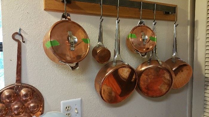 GEORG JENSEN copper cookware - sterling silver interior!