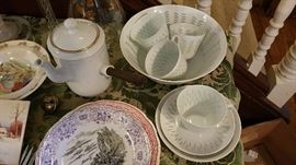 Arabia white dinnerware