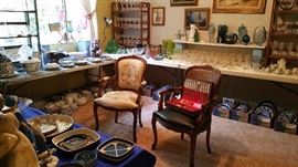 the Royal Copenhagen room...also Orrefors, Kosta and more