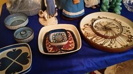Mid Century Royal Copenhagen modern design plates and platters